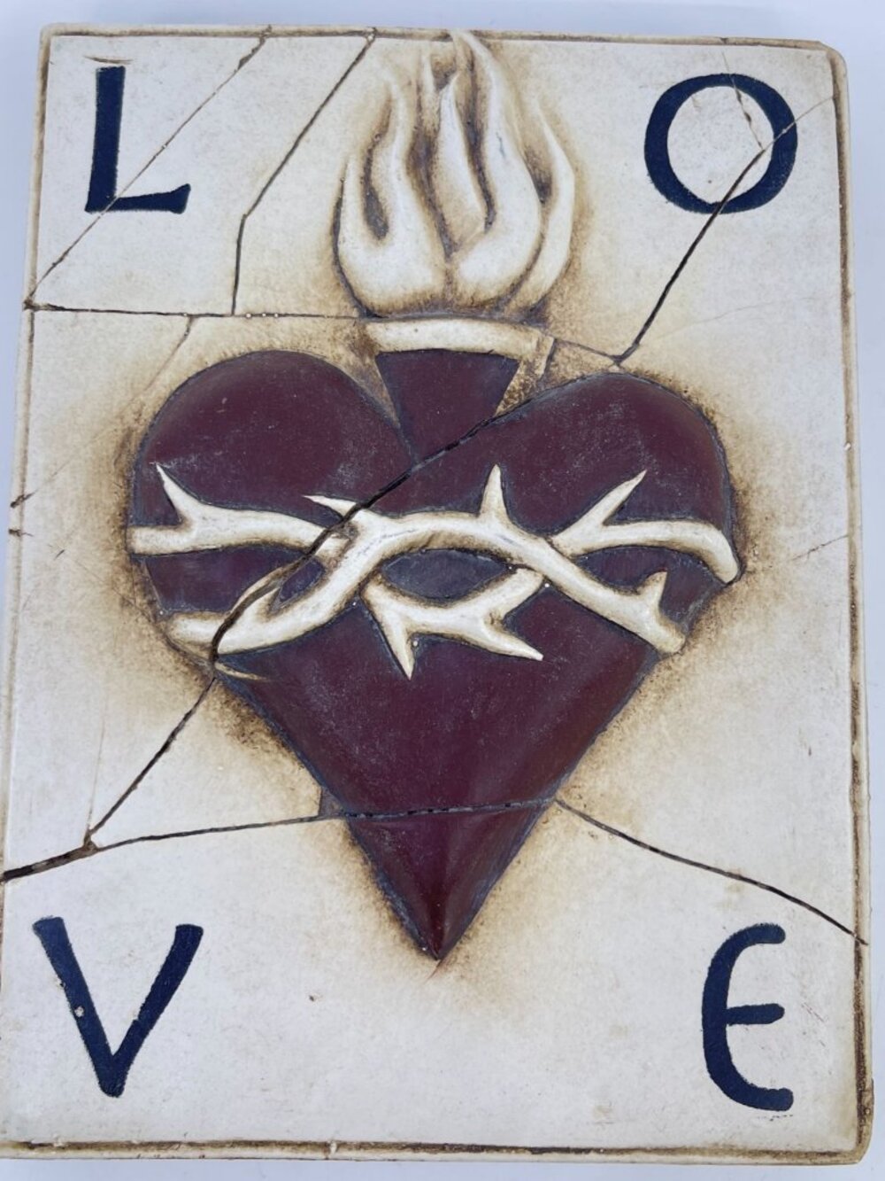 vintage sid dickens memory block "sacred heart" t-19 retired handcrafted